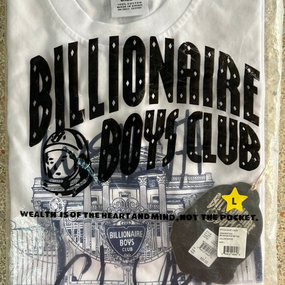 Billionaire Boys Club Mansions SS Tee White Men’s L – Graphic Astronaut Logo NWT - Picture 4 of 10